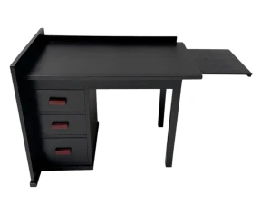 Art Deco Modernist Black Lacquered Desk or Writing Table, 1930s
